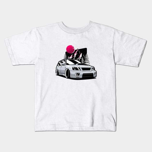 Silver Forester STI Kids T-Shirt by KaroCars